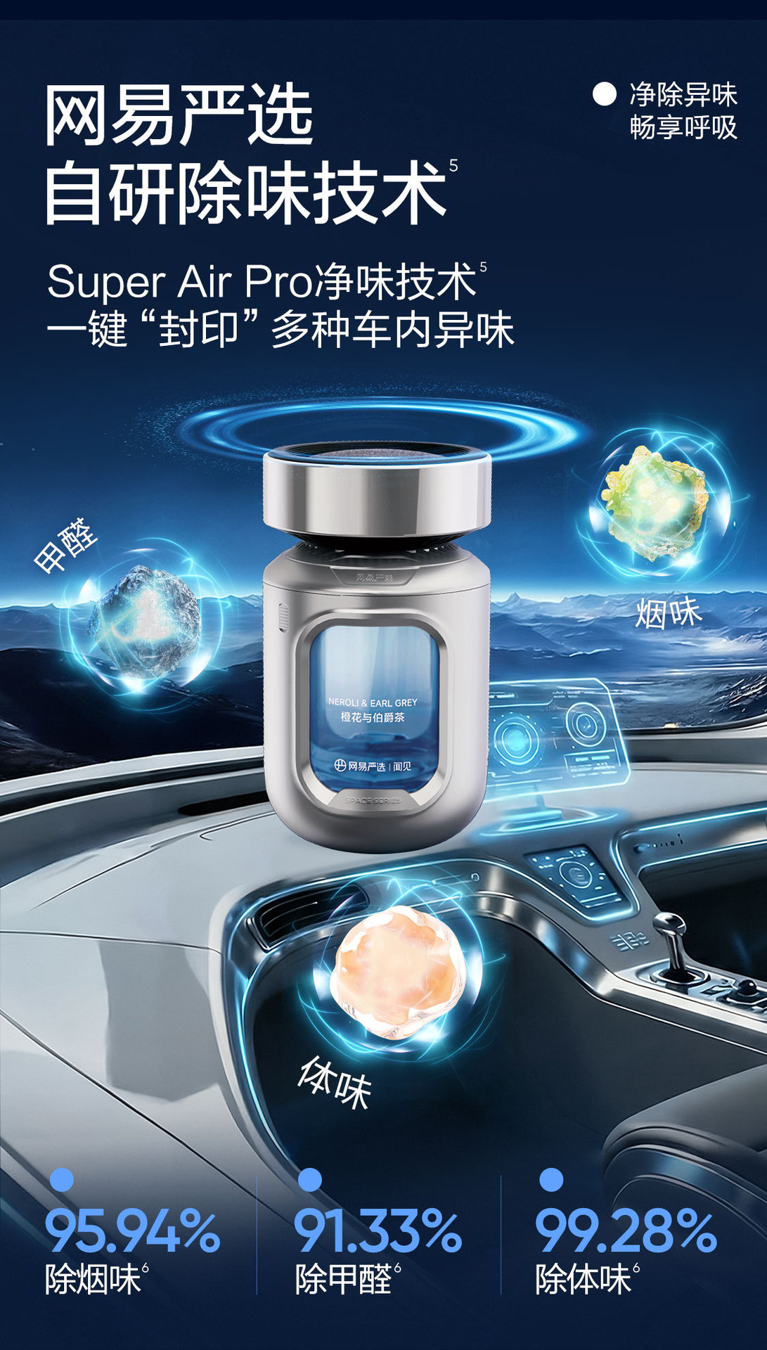 Netease Carefully Selects the 2026 New Model of Space Capsule Car Fragrance Perfume for Long-Lasting Fragrance and Air Purification for Cars