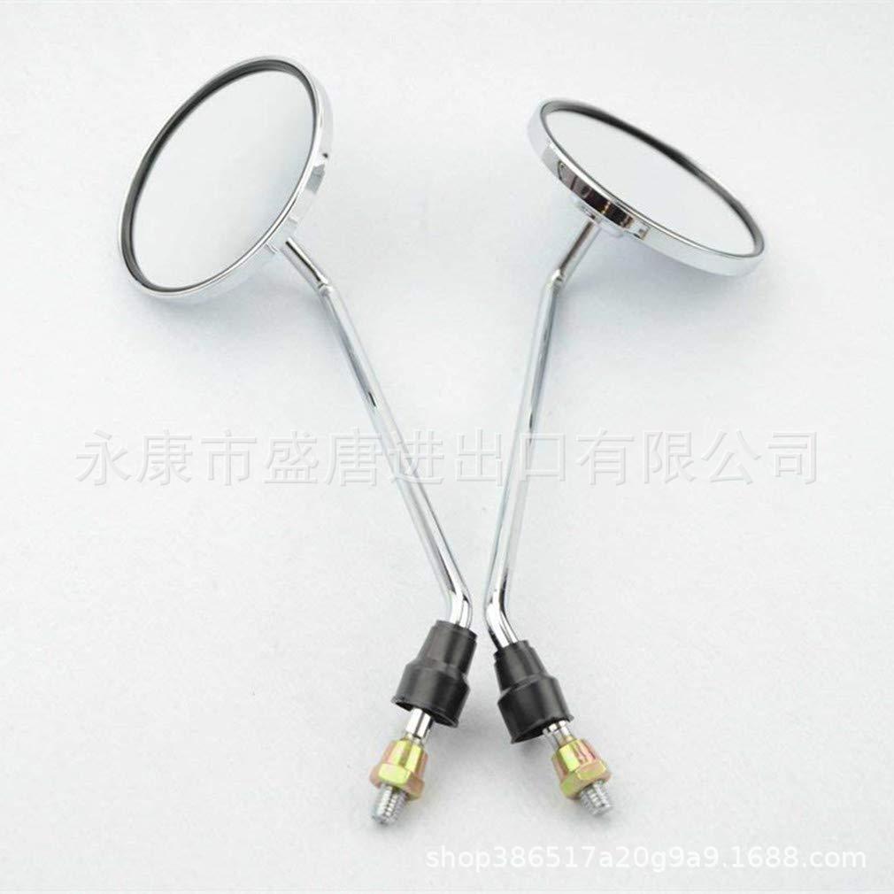 8mm line round silver plate rearview mirror replacement 50cc 70cc 90cc 110cc 125cc150cc motorcycle