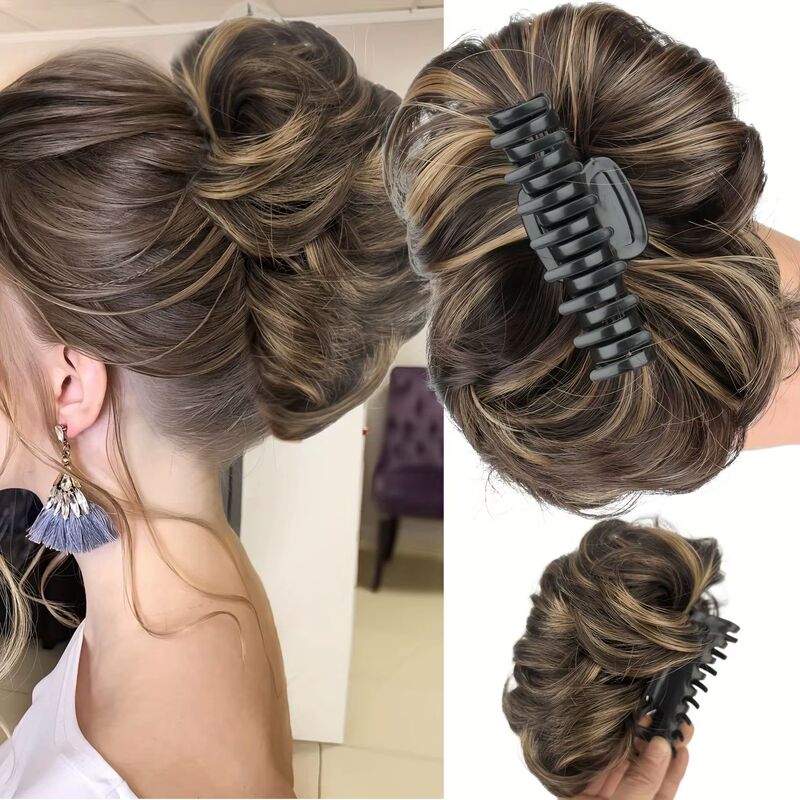 European and American Popular Fluffy Claw-Style Hair Ties, Messy Hair Bun, Synthetic Hair Wigs, Wholesale European and American Popular Fluffy Claw-Style Hair Ties, Messy Hair Bun, Synthetic Hair Wigs, Wholesale