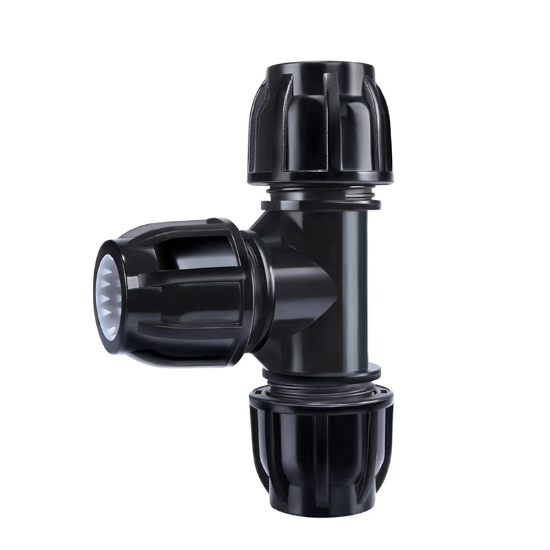Accesorios de tubería de agua de PE Junta rápida sin fusión en caliente Junta rápida Válvula de bola de codo directo 4 puntos 6 puntos