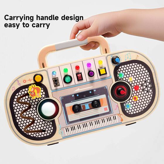 Cross-border Children's Wooden Early Education Toy Switch Circuit Recorder Busy Board Enlightenment Hands-on Cognition New LED Light