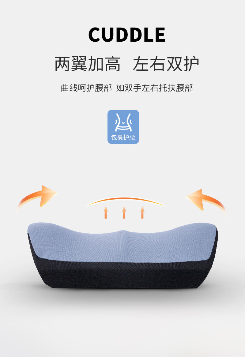 Source Factory Car Lumbar Support, Long-Term Driving Without Fatigue, Universal Memory Foam Lumbar Support for Vehicles, Customized