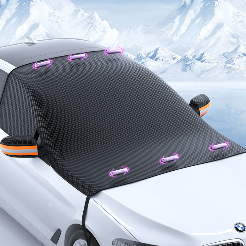 Transfronterizos gruesos nieve antiehive anticongelante ropa de automóvil cubierta de invierno para automóvil cubierta de parabrisas barra reflectante para automóvil