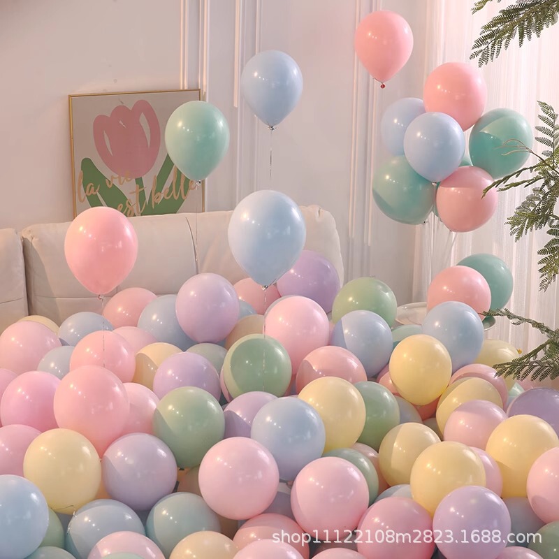 Macaron Balloons for Children, Non-Toxic, Odorless, Colorful, Thickened, Wholesale, Birthday Party Atmosphere Scene Decoration