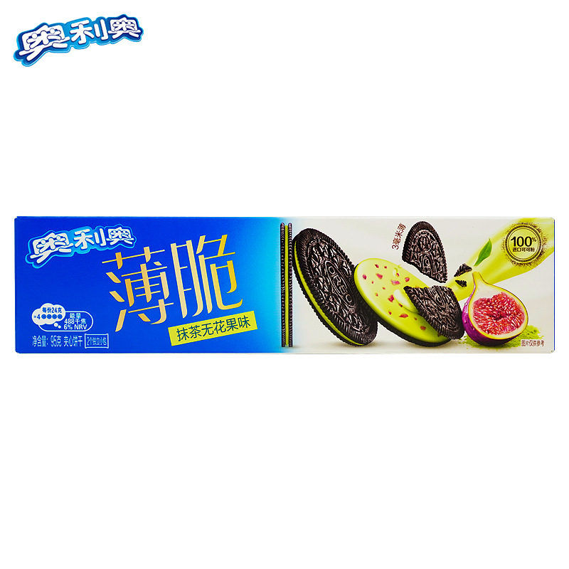 오레오 비스킷 크리스프 샌드위치 비스킷 95g 멀티 맛 바닐라 맛 딸기 맛 무화과 간식 간식