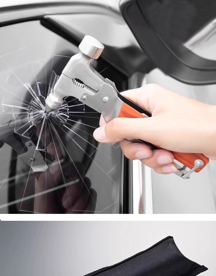 German Seiko Car Safety Hammer Car Multifunctional Glass Window Breaker Car Interior Window Breaking Safety Hammer Emergency