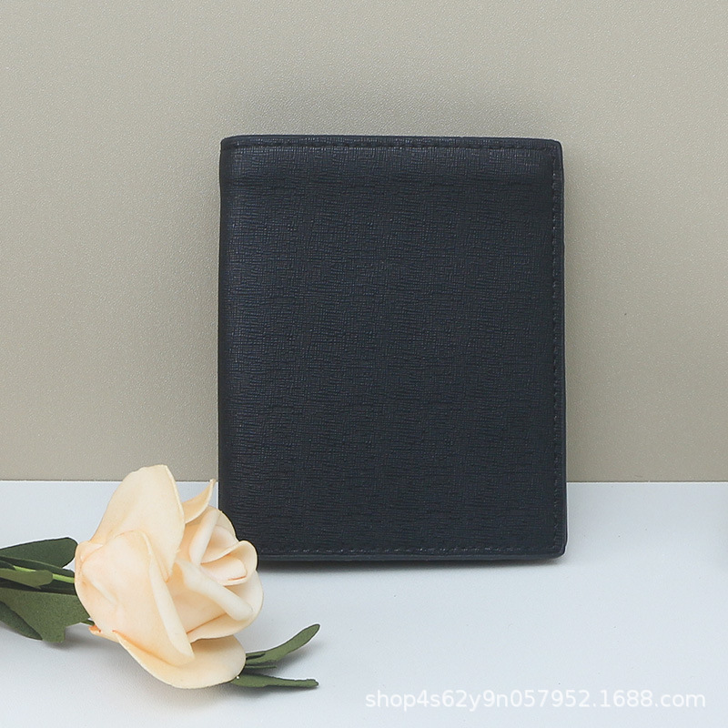 Fashion Business Vertical Men's Wallet Trendy Style Wallet Factory High-End Elegant Short Urban Simple