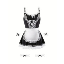 Z 38524 Maid Cosplay Lace Lingerie Set Ů�� cos ��˿������װ