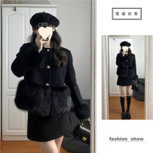 小香风毛呢法式套装裙高级感小洋装秋冬气质名媛韩剧职业两件套女