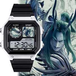 可定制款哪吒敖丙联名学生防水夜光运动多功能潮流男女款电子手表