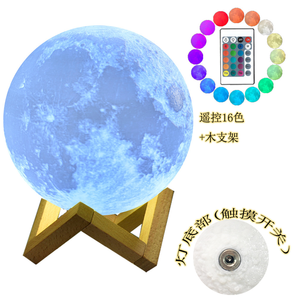 Luz de noche 3D Bluetooth control remoto Luz de luna Pat mesita de noche Luz de luna ambiente creativo enfermería transfronteriza Internet celebridad iluminación