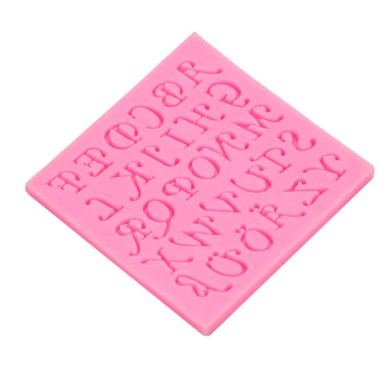 26 letras inglesas fondant molde de silicona DIY pastel decoración chocolate galleta arcilla epoxi molde de silicona