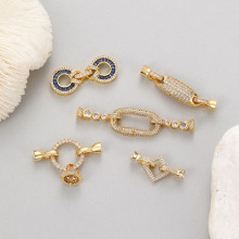 珍珠项链连接扣14K金镶钻双头扣手工diy手链收尾万能扣头串珠配件