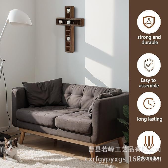 木製チャンピオンリング収納ラック十字形メダル記念コインコレクションラック無垢材メダルバッジディスプレイラック|undefined