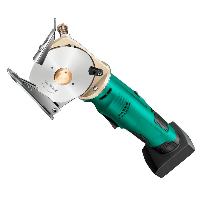 Máquina de corte recargable de mano hoja redonda tijeras eléctricas máquina de corte de tela rápida 12V hogar tijeras eléctricas de litio