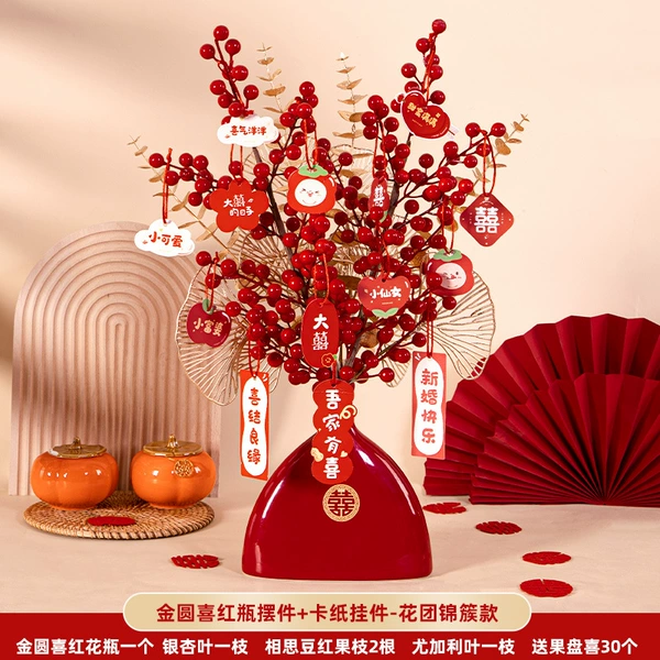 Red vase decoration