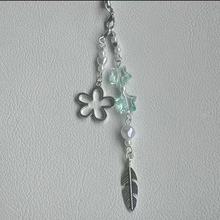 【花朵叶子青色星星】咕本链手机链卡册挂件挂链手帐本咕卡钥匙扣