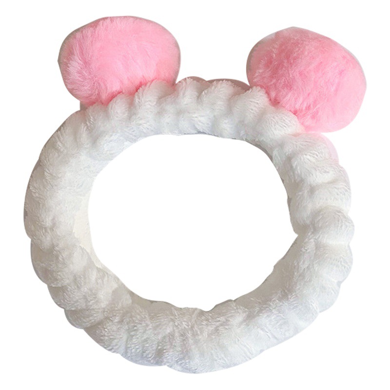 Japonés y coreano Super Linda Bola de Pelo banda de pelo de ala ancha lavado de cara femenina SPA antideslizante banda de pelo Internet celebridad pañuelo accesorios para el cabello fábrica al por mayor