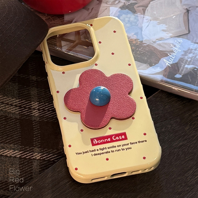 红色花朵苹果16手机壳iphone17promax适用12皮纹立体14复古13防摔|undefined