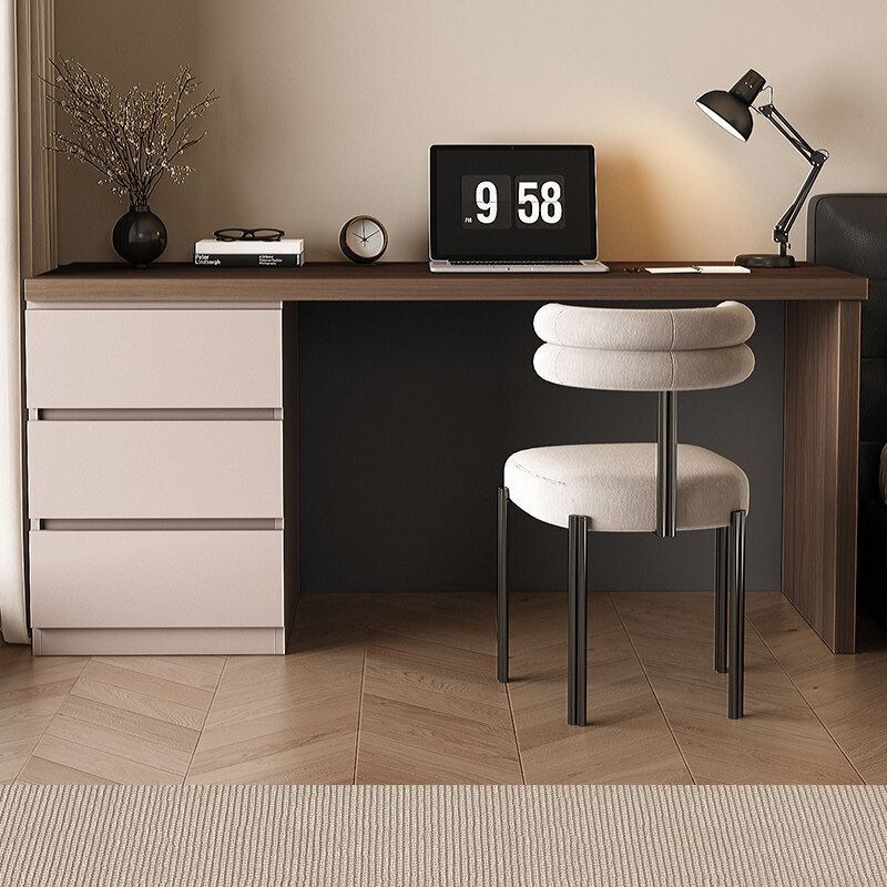 Solid Wood Desk and Cabinet Integrated Computer Desk for Home Study, Office Desk for Small Apartments, Bedroom Study Desk, Makeup Table Solid Wood Desk and Cabinet Integrated Computer Desk for Home Study, Office Desk for Small Apartments, Bedroom Study Desk, Makeup Table
