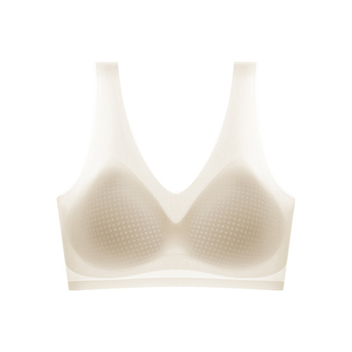 Summer new ultra-thin ice silk seamless underwear, small breasts appear larger, push-up no rims vest style beautiful back bra