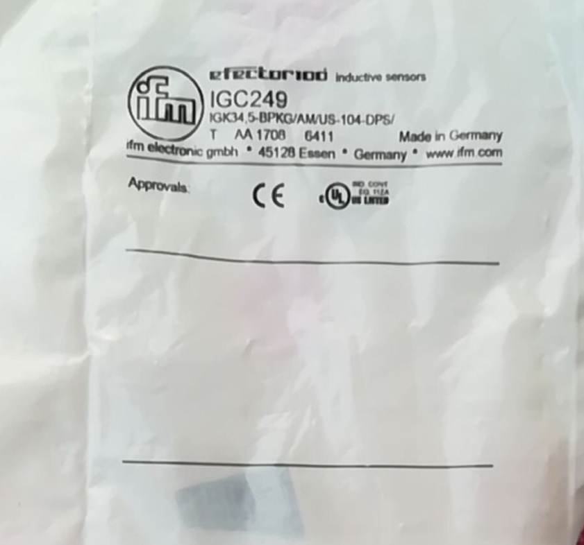 德国IFM易福门全新原装正品 IGC249 电感式全金属传感器