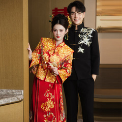 龙凤褂新娘秀禾服2025新款中式嫁衣结婚小个子婚服婚礼服重工褂皇