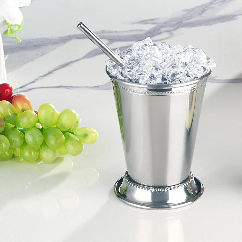 acero inoxidable crimped menta taza julipe 304 taza de perlas estándar europeo suministro directo de tazas de cóctel mojito