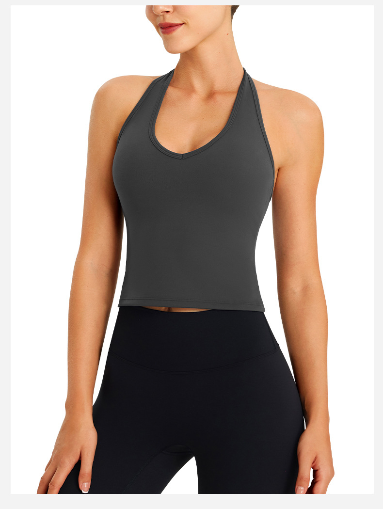 Women's Yoga Sports Bra With Beautiful Back One Piece Training Vest Padded Can Be Worn As Outerwear Or Innerwear_ecoleips.com