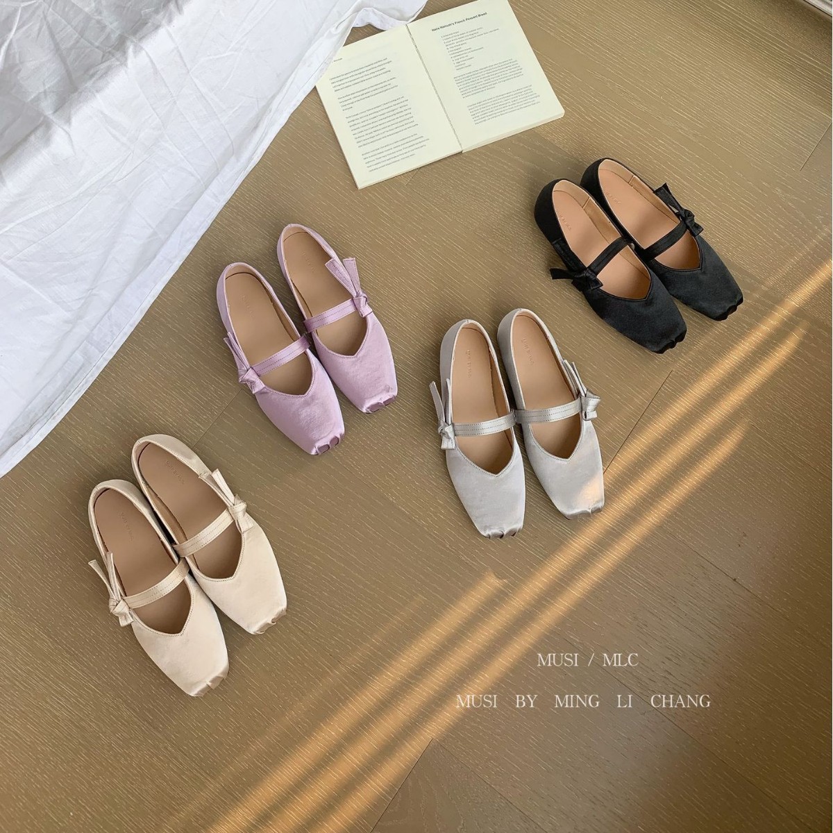 French-Style Exquisite Satin Flat Ballet Shoes 2025 New Model with Skirt Fairy Style Comfortable Women's Shoes