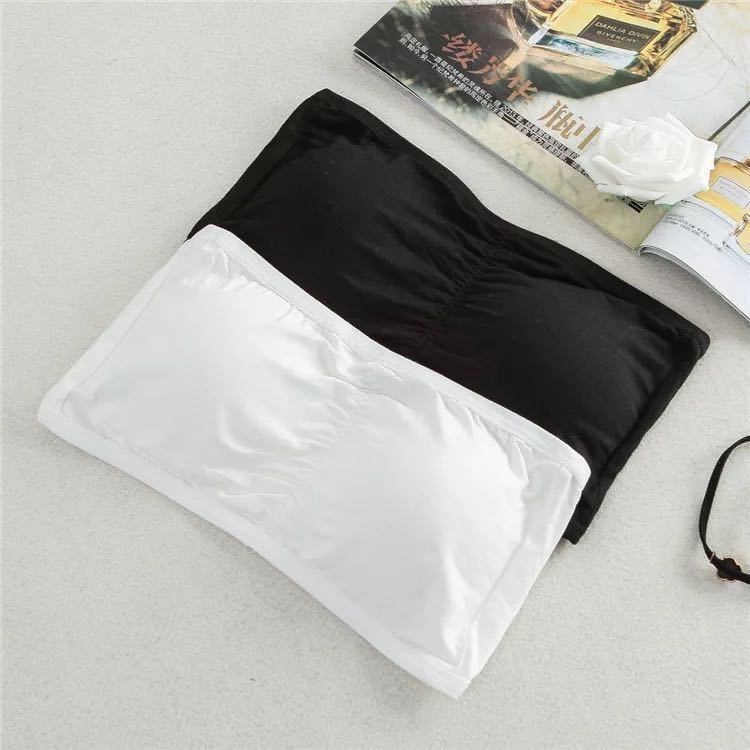 Korean style summer strapless bra, one-piece bra, base layer, no bra padding, sports bra, no buttons, suitable for female students.
