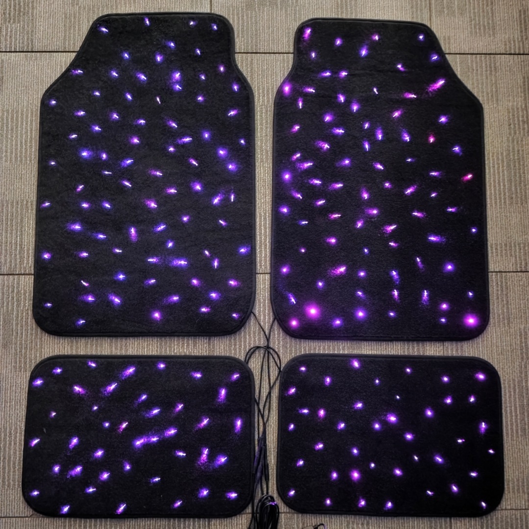 Summer Lightweight Fiber Optic Luminous Car Mats Starlight Fiber Optic Car Rugs Mat