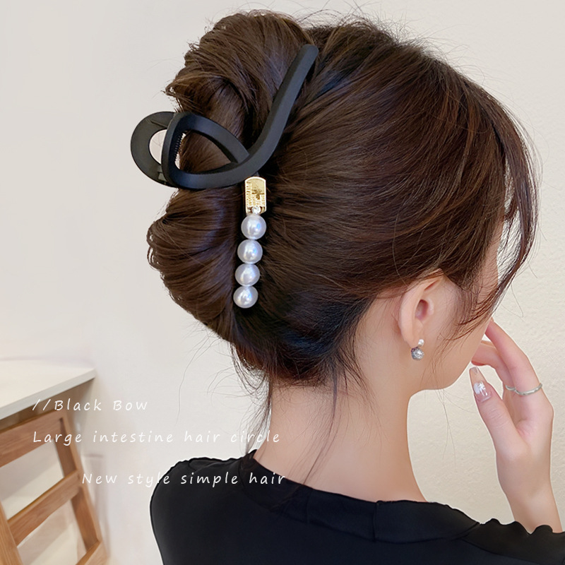 Pasador de Pelo Elegante Estilo Coreano, Pinza de Pelo Grande de Alta Gama, Nuevo Estilo 2025 para Peinados Recogidos, Pinza para Cabello Grueso.