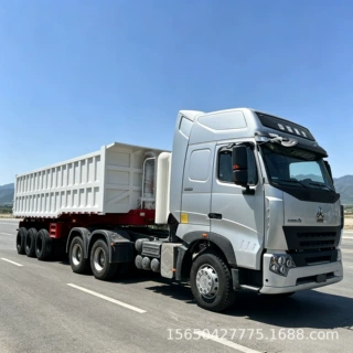 低平板半挂车轻型侧翻半挂车11米集装箱运输半挂车厢式侧翻