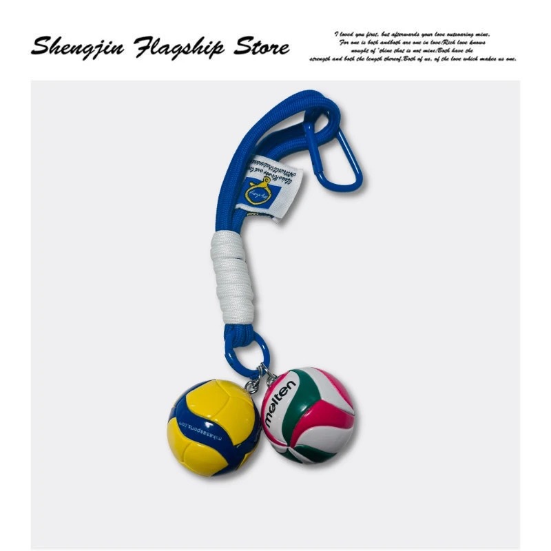 Keychain original de voleibol bolso creativo colgantes chinos mujeres y hombres mikasa fila mini recuerdos premios concurso