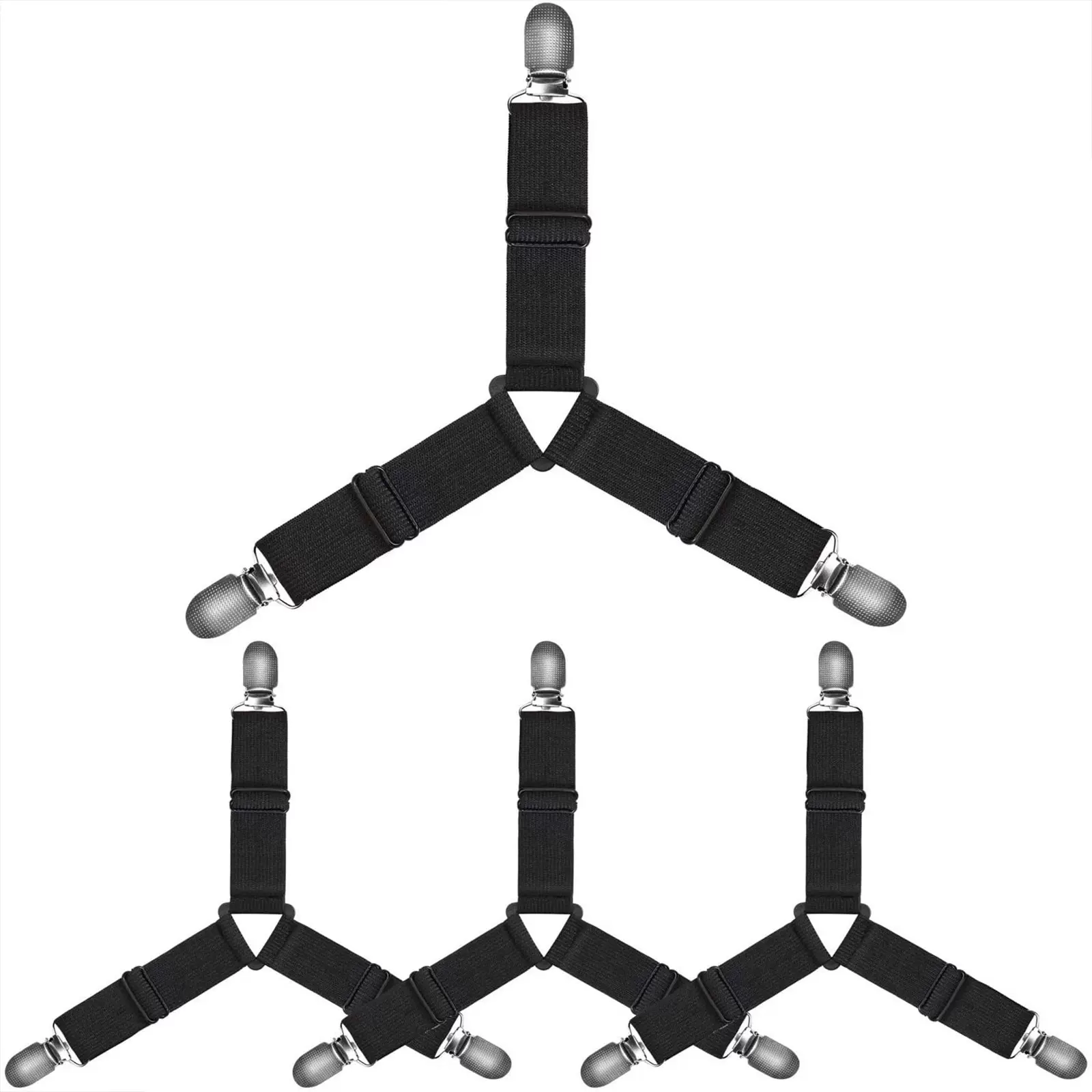 维欧跨境家纺床单床笠四角可调节弹性固定夹子fitted sheet clips