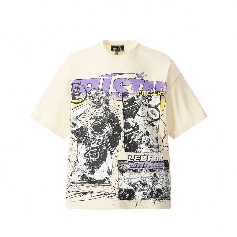クロスボーダー新しい夏アメリカンレトロ半袖クリエイティブレタープリントルーズトレンディブランド半袖Tシャツトップス男性と女性用|undefined
