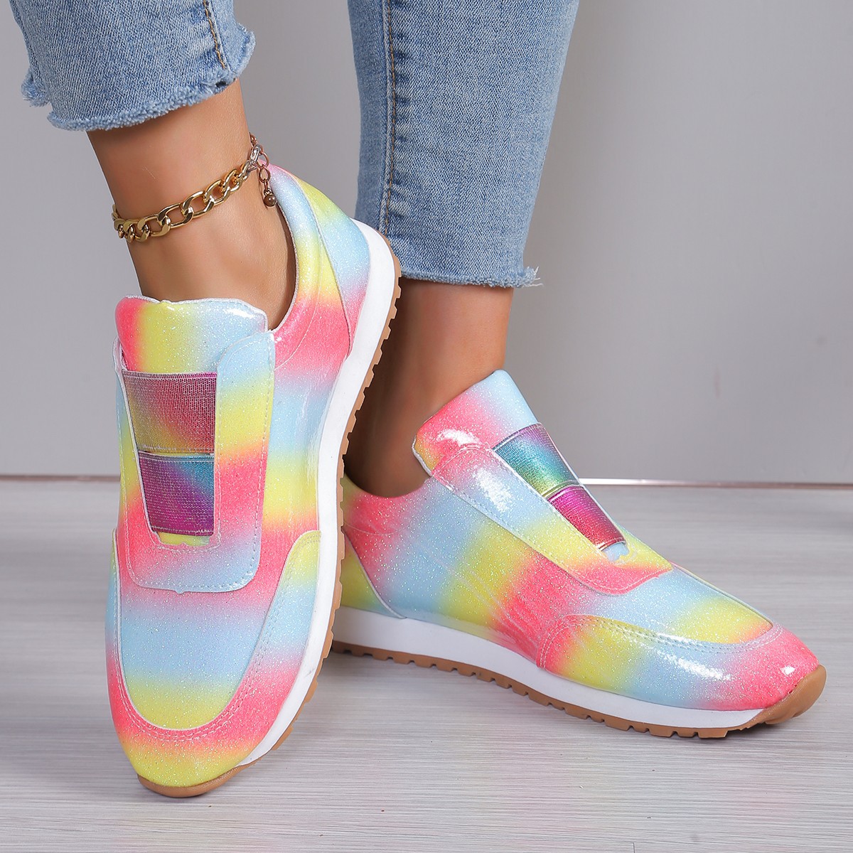 Women's Casual Vintage Style Colorful Round Toe Casual Shoes display picture 4