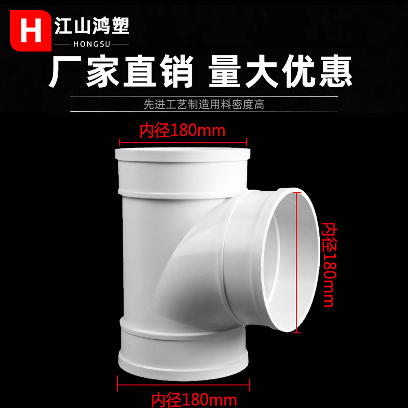 Accesorios de tubería de humo de PVC 180 Accesorios de tubería de campana Conector de tubería de escape de humo 180 a 160 Accesorios de tubería de ventilación