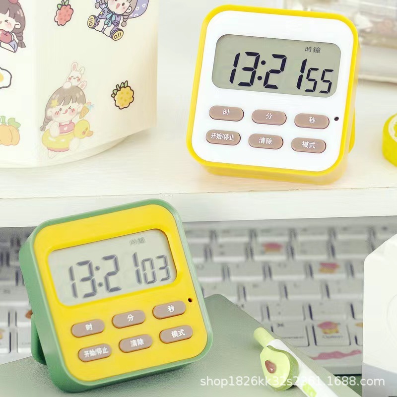 工場製作タイマー自律タイマーキッチンリマインダー学習カウントダウンフラッシュ付き電子目覚まし時計|undefined
