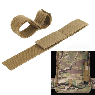Outdoor Tactical Vest Accessories Storage Velcro Cover Molle Mounting Digital Communication Cable Line Management Cover