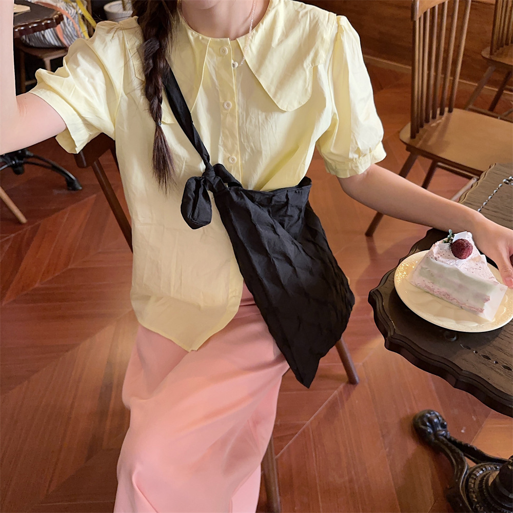 45153 Korean version pleated diamond-shaped bag for women, new casual large-capacity commuter underarm bag, crossbody single-shoulder bag for women undefined