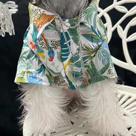 夏季狗狗小花衬衫泰迪雪纳瑞柯基巴哥猫咪宠物装可爱衣服厂家直销