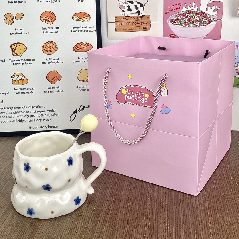 Taza de cerámica de color esmaltada, taza de regalo de regalo de cumpleaños, taza de agua, taza de café para pareja, taza personal