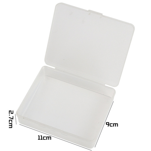 Storage Box Multifunctional Portable Transparent Plastic Box Entryway Single Snap Fastener Teaching Stationery Storage Box 10cm