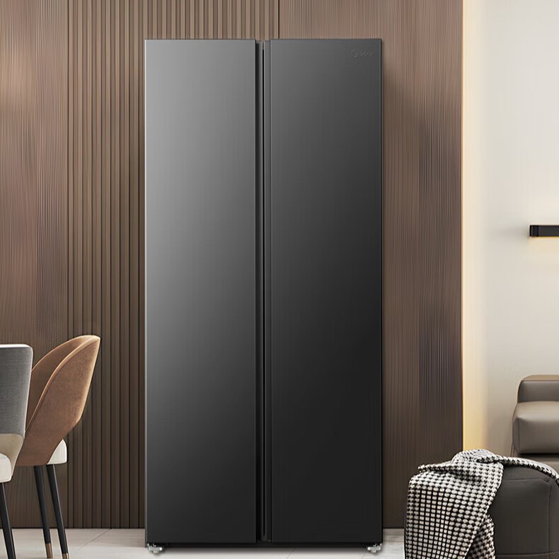 Midea Refrigerator Side-By-Side Double Frequency Conversion First-Class Household Large-Capacity 606 Liter Refrigerator Air-Cooled Frost-Free Odor-Free