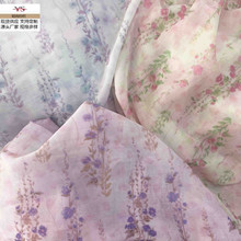 厂家直销 新款雪纺花卉面料雪纺印花布料连衣裙春夏服装面料