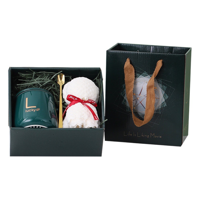 Recuerdo de Boda, Juego de Tazas de Agua, Taza de Cerámica en Caja de Regalo, Regalo para Celebración, Día Nacional, con Impresión de Logotipo