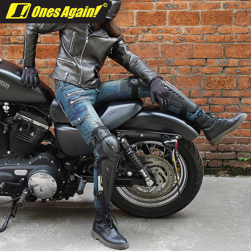 Ones Again Summer Motorcycle Knee Pads and Elbow Pads Four-piece Set Women's Cycling Equipment Leg Guards Riders Anti-Fall Protective Gear