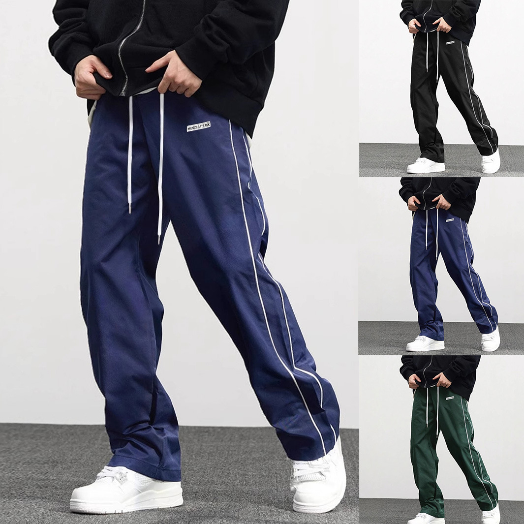 Nuevo transfronterizo europeo y americano TK hombre nuevo pantalones de tejido de alta tendencia europea y americana pantalones casuales retrógrados para hombre